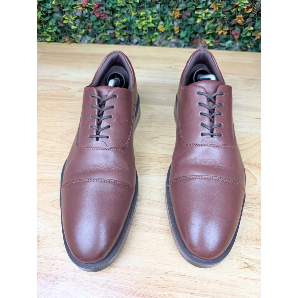 Wolf & Shepherd Closer Oxford Men Size 11 M Brown Leather Cap Toe Dress Shoes